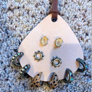 5 pairs of boho earrings